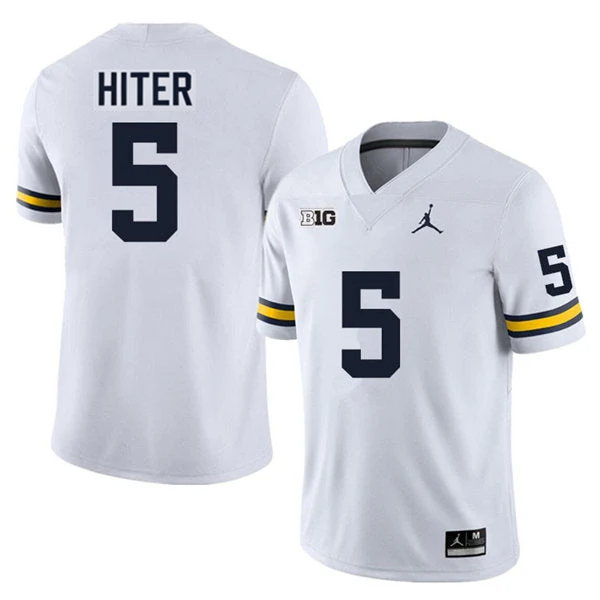 Men's #5 Savion Hiter Michigan Wolverines College Football Jersey