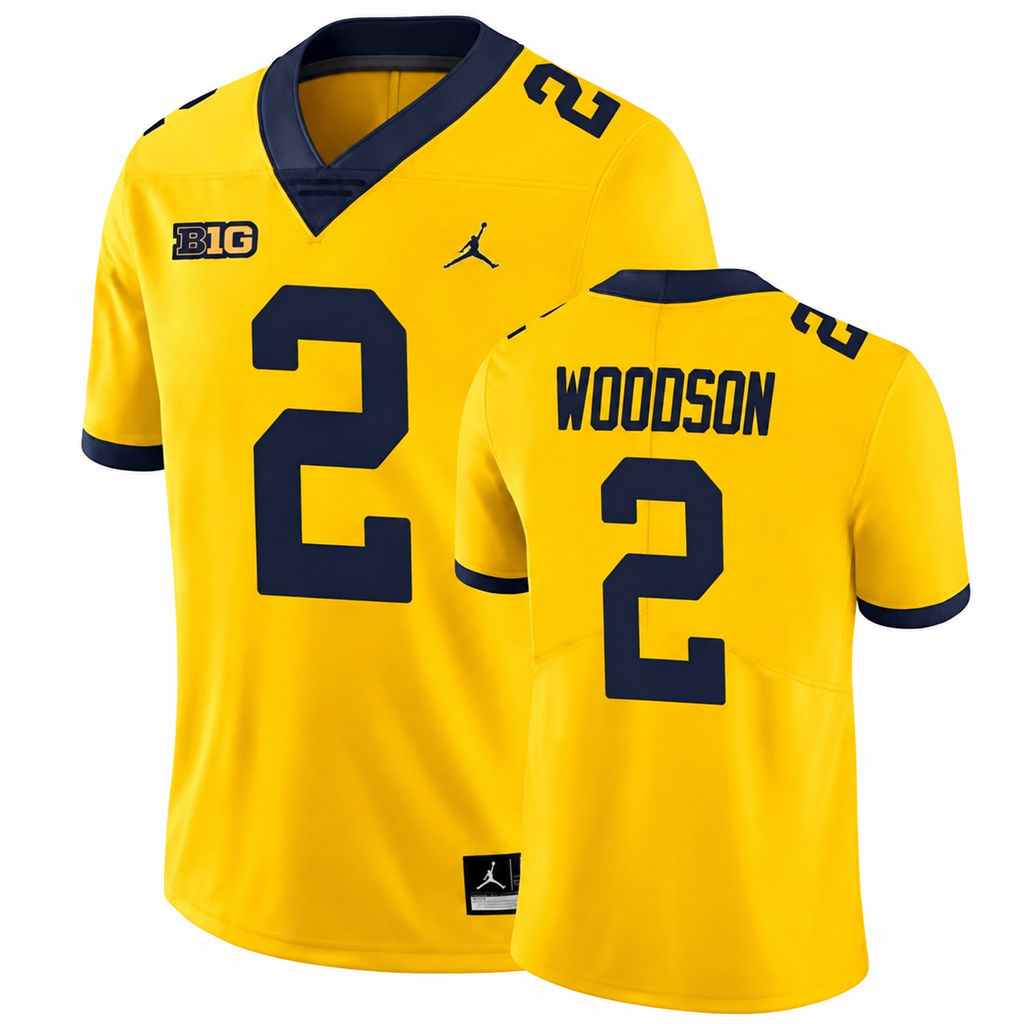 Men's #2 Charles Woodson Michigan Wolverines College Football Jersey