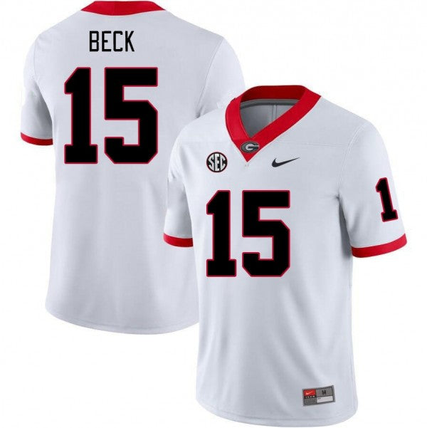 Men's #15 Carson Beck Georgia Bulldogs Football Jersey