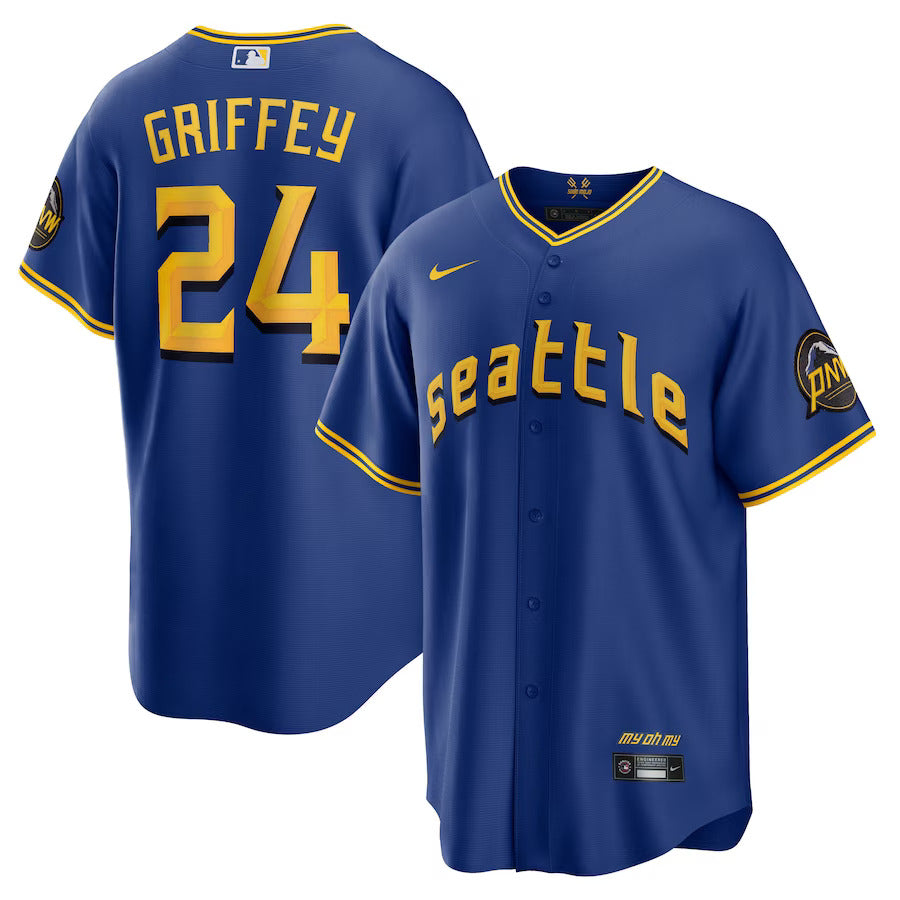 Men's Seattle Mariners #24 Ken Griffey Jr. Baseball Jersey