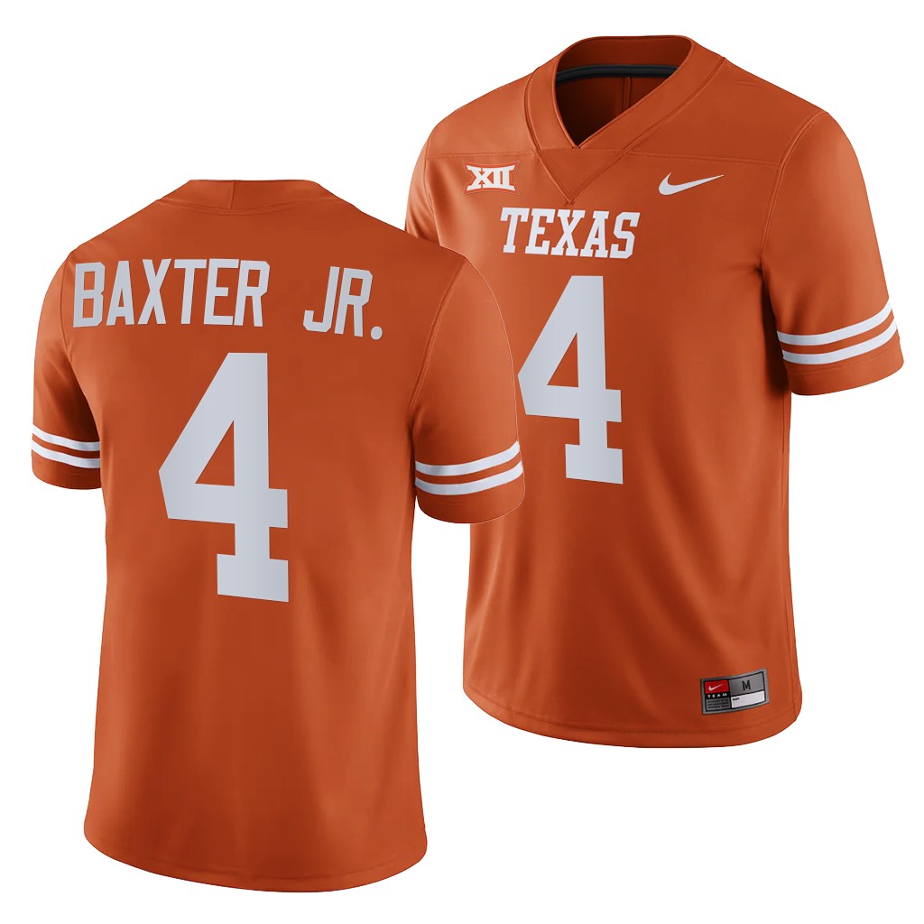 Texas Longhorns #4 Cedric Baxter Jr. College Football Jersey