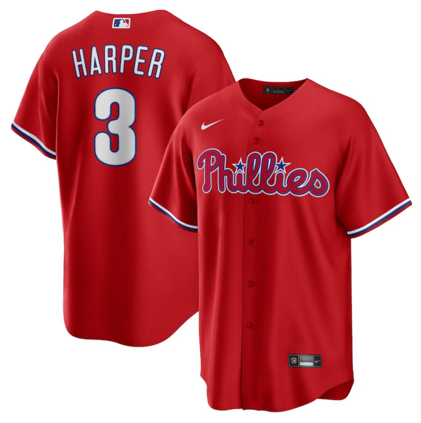 Men's Philadelphia Phillies #3 Bryce Harper Baseball Jersey