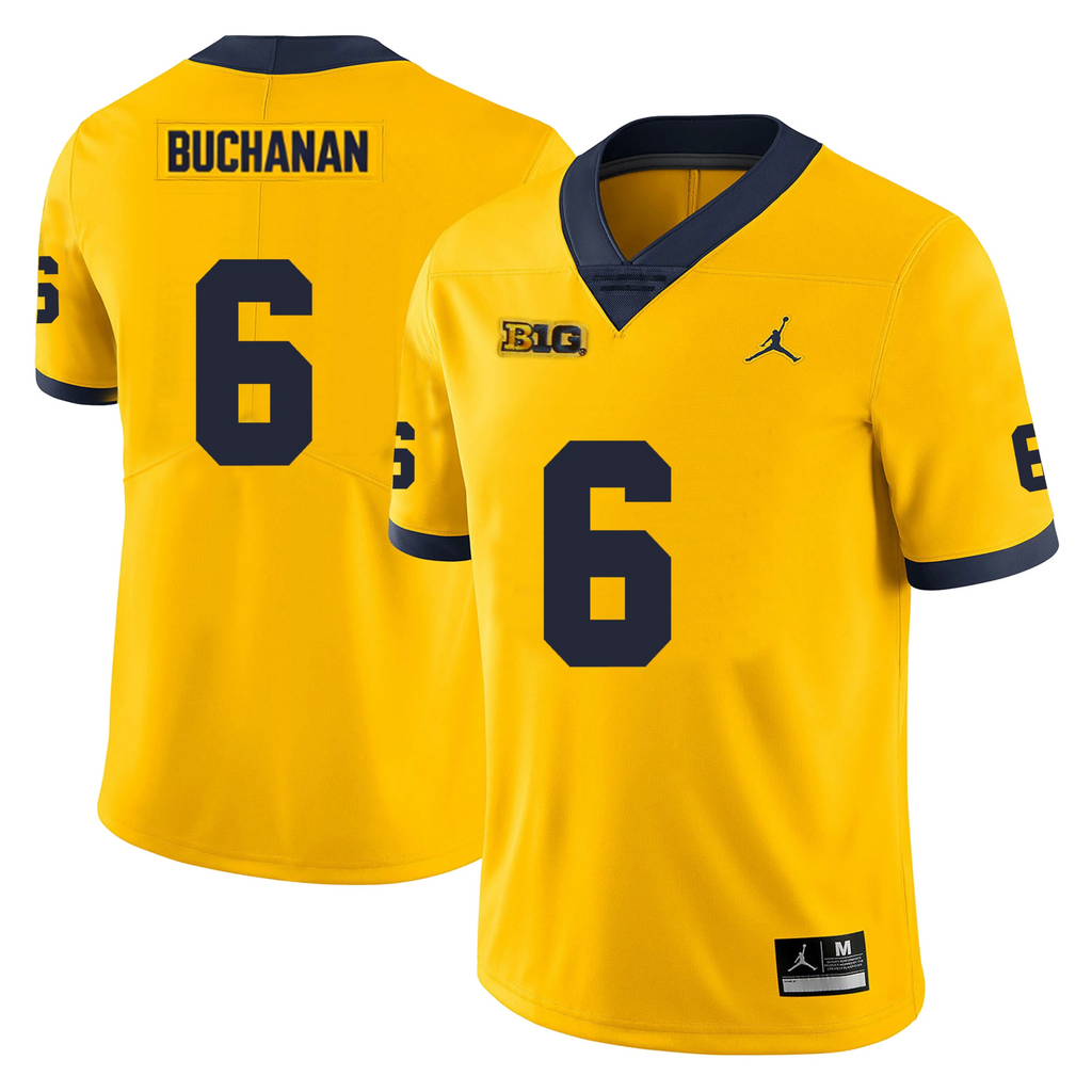 Men's #6 JJ Buchanan Michigan Wolverines College Football Jersey