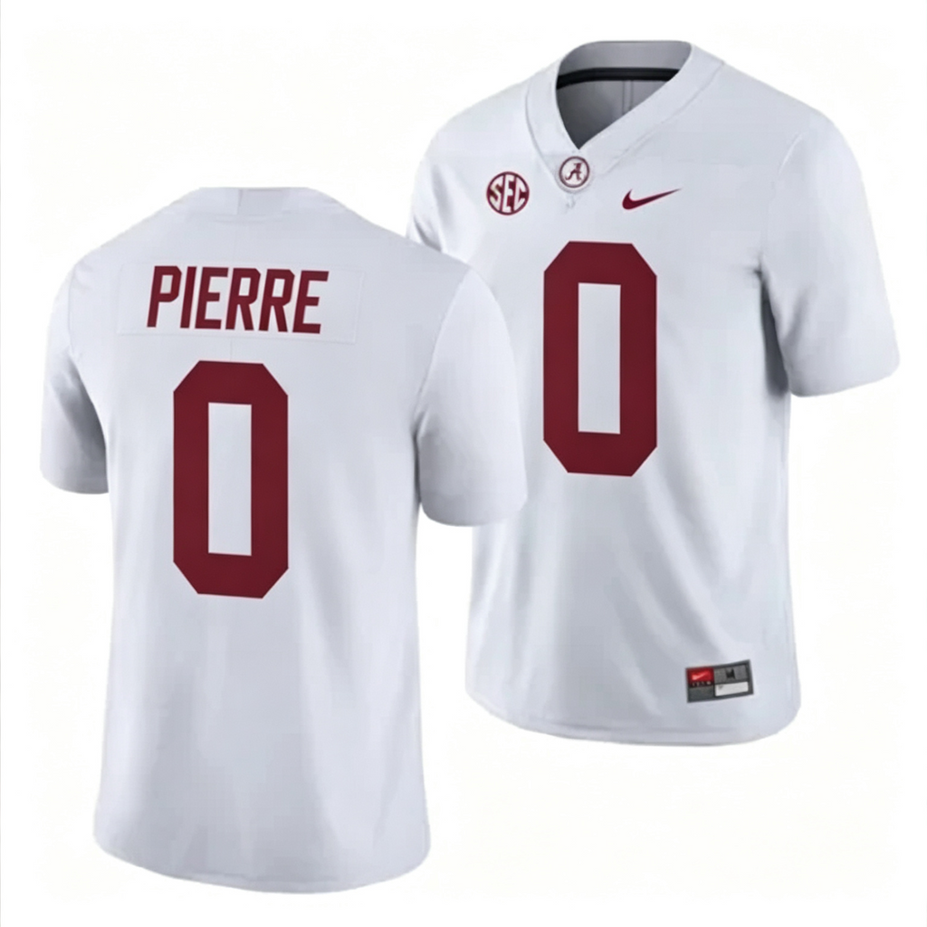 Men's #0 Yhonzae Pierre Alabama Crimson Tide College Football Jersey