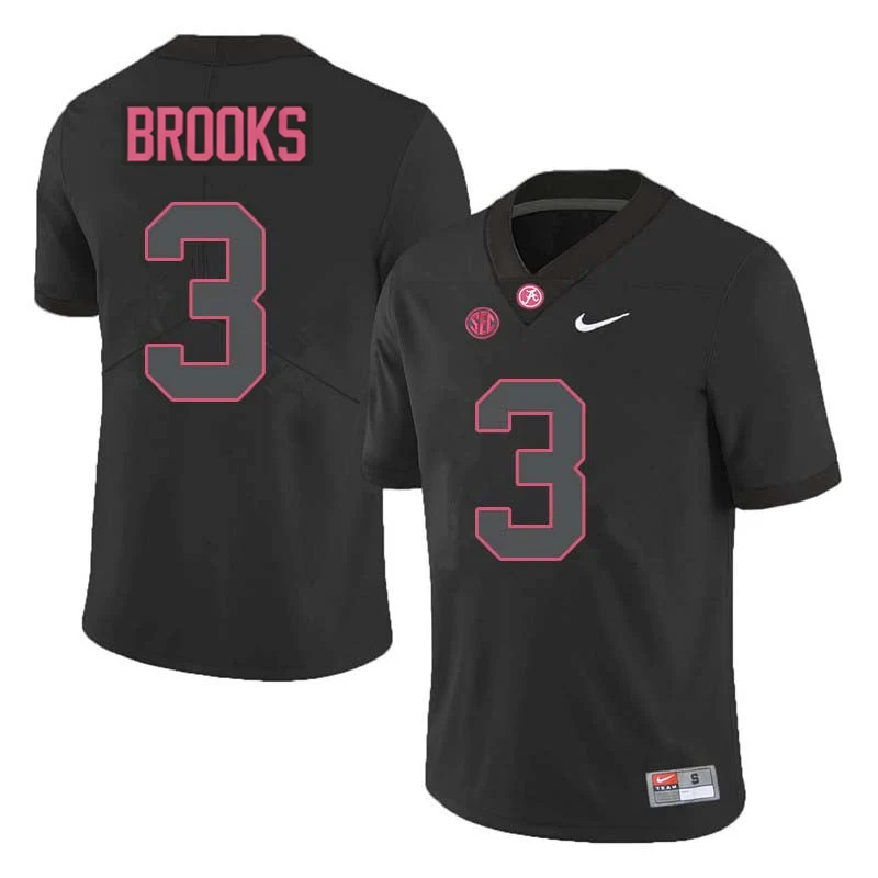 Men's #3 Lotzeir Brooks Alabama Crimson Tide College Football Jersey