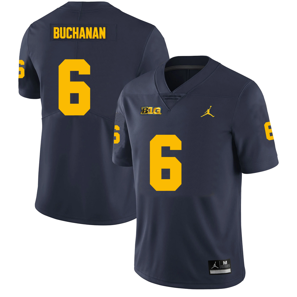 Men's #6 JJ Buchanan Michigan Wolverines College Football Jersey