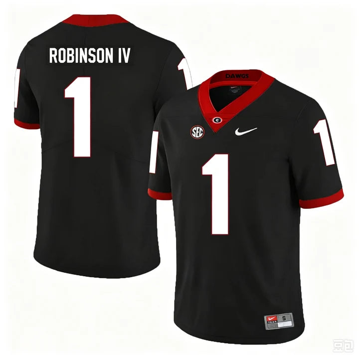 Men's #1 Ellis Robinson IV Georgia Bulldogs College Football Jersey