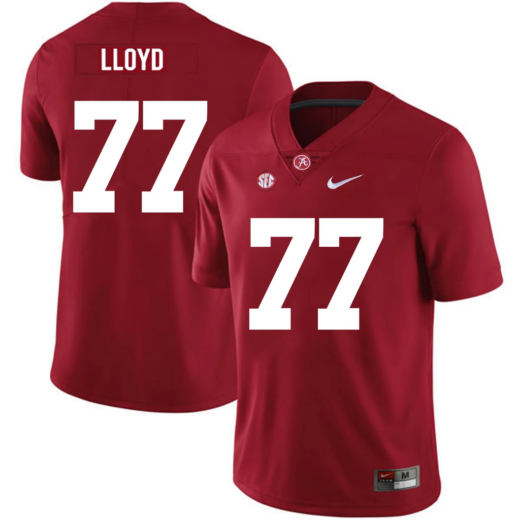 Men's #77 Jackson Lloyd Alabama Crimson Tide College Football Jersey