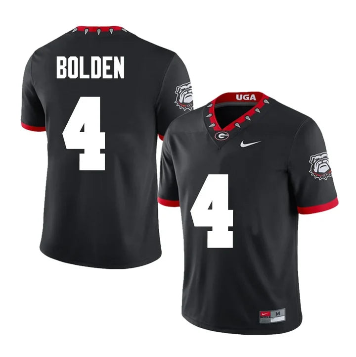 Men's #4 KJ Bolden Georgia Bulldogs College Football Jersey
