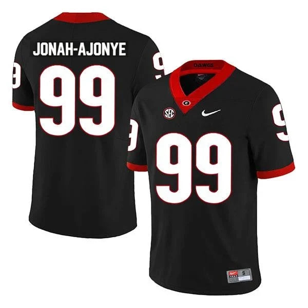 Men's #99  Joseph Jonah-Ajonye Georgia Bulldogs College  Football Jersey