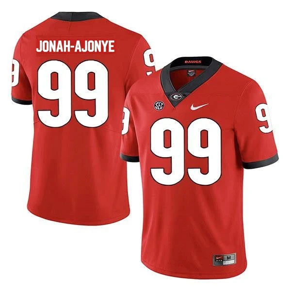 Men's #99  Joseph Jonah-Ajonye Georgia Bulldogs College  Football Jersey
