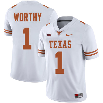 Texas Longhorns #1 Xavier Worthy College Football Jersey