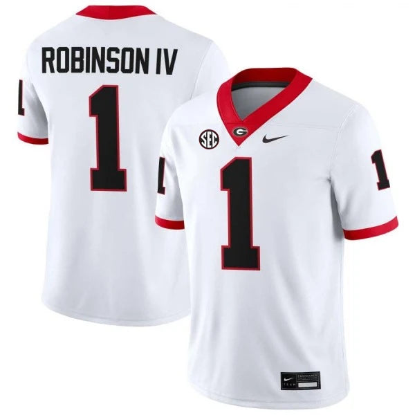 Men's #1 Ellis Robinson IV Georgia Bulldogs College Football Jersey