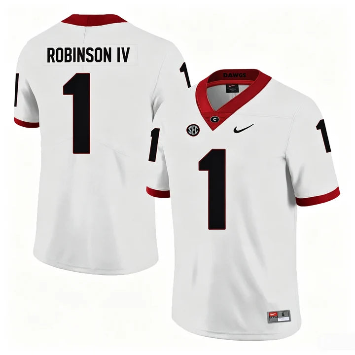Men's #1 Ellis Robinson IV Georgia Bulldogs College Football Jersey