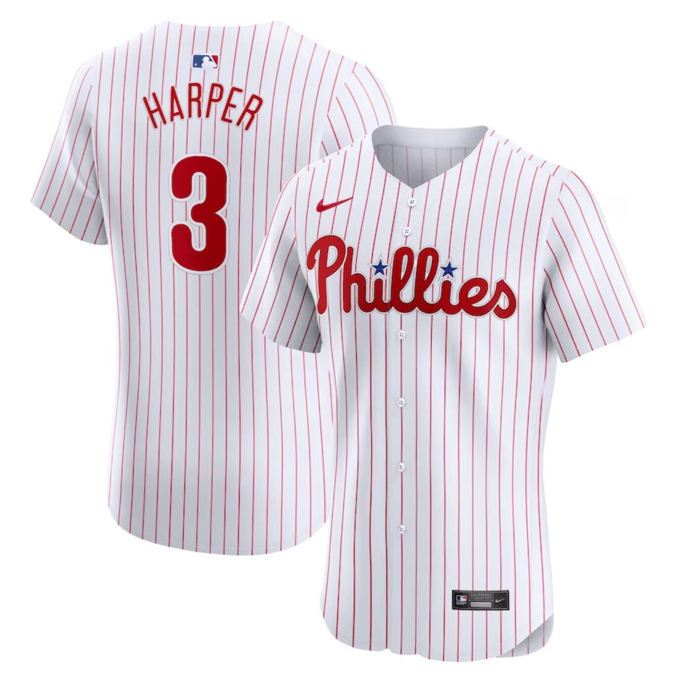 Men's Philadelphia Phillies #3 Bryce Harper Baseball Jersey