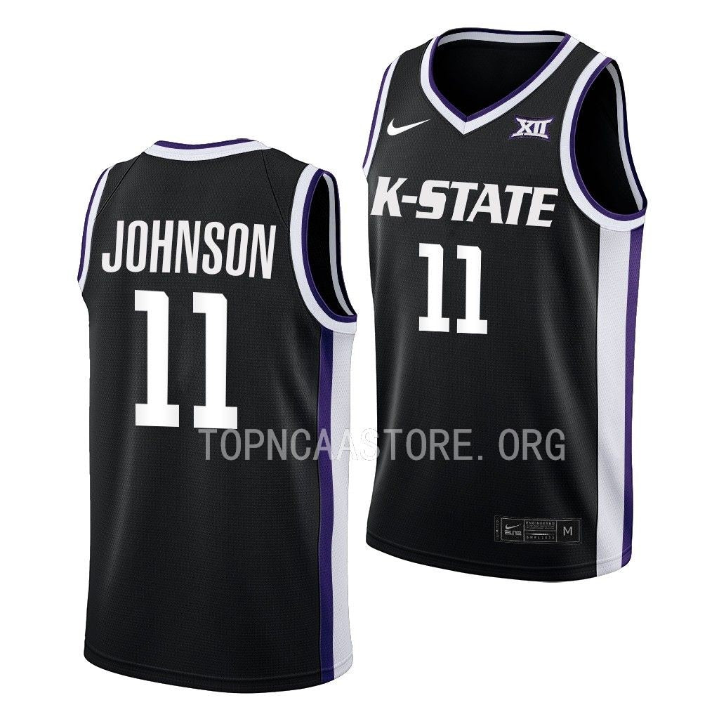 Men's Kansas State Wildcats #11 Keyontae Johnson College Basketball Jersey