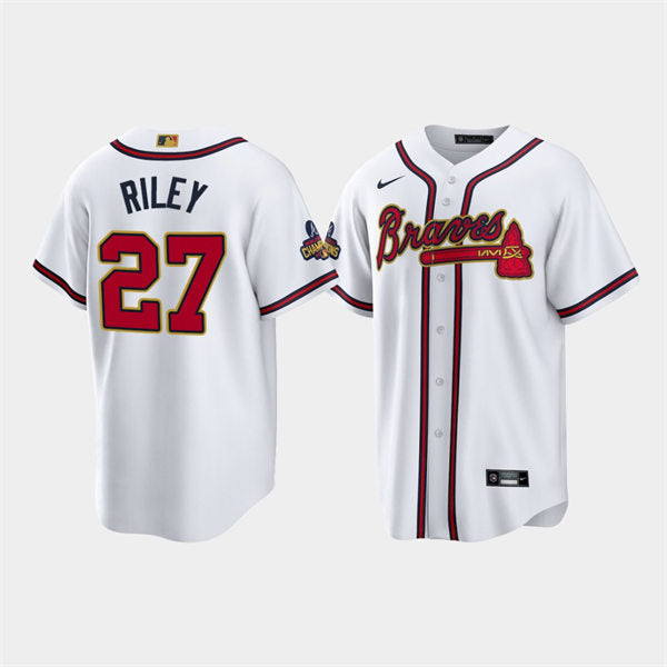 Men's Atlanta Braves #27 Austin Riley  Baseball Jersey