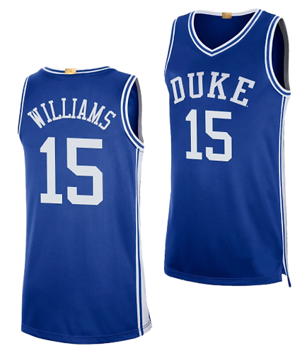 Men's #15 Mark Williams Duke Blue Devils College Basketball Jersey