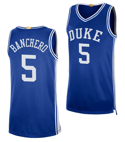Men's #5 Paolo Banchero Duke Blue Devils College Basketball Jersey