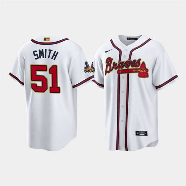 Men's Atlanta Braves #51 Will Smith Baseball Jersey