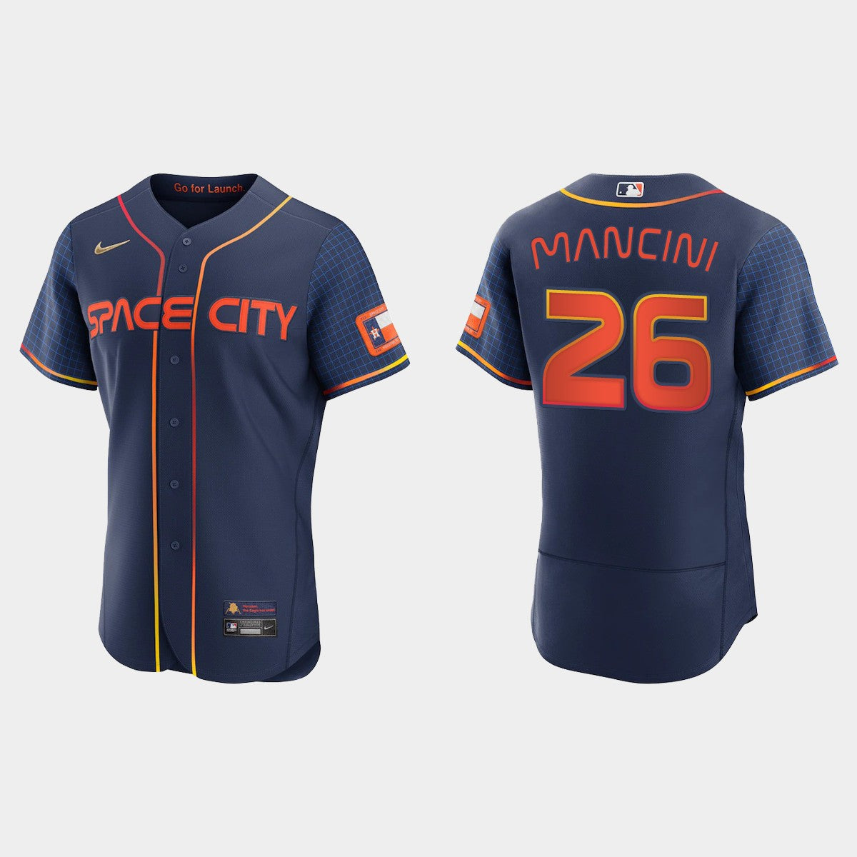 Men's Houston Astros #26 Trey Mancini Baseball Jersey