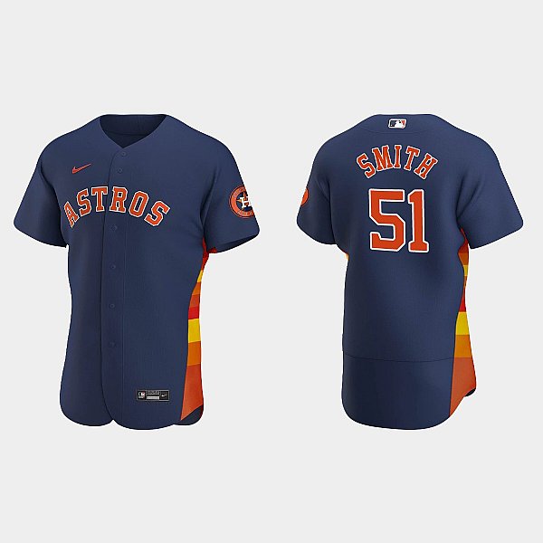 Men's Houston Astros #51 Will Smith Baseball Jersey