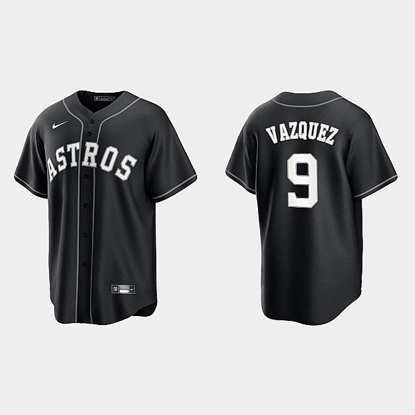 Men's Houston Astros #9 Christian Vazquez Baseball Jersey