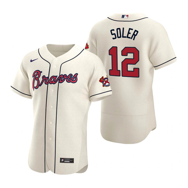 Men's Atlanta Braves #12 Jorge Soler Baseball Jersey