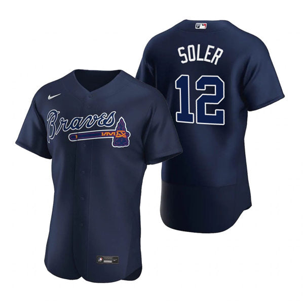 Men's Atlanta Braves #12 Jorge Soler Baseball Jersey