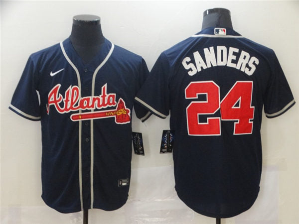 Men's Atlanta Braves #24 Deion Sanders  Baseball Jersey