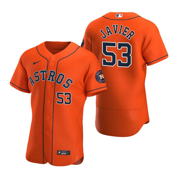 Men's Houston Astros #53 Cristian Javier Baseball Jersey