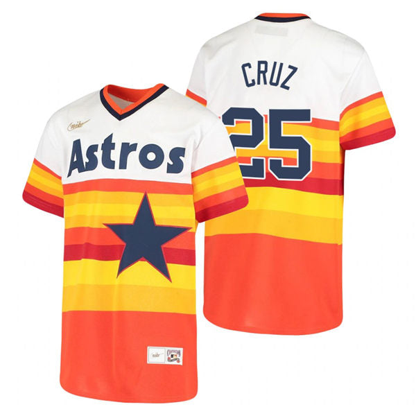 Men's Houston Astros #25 Jose Cruz Baseball Jersey