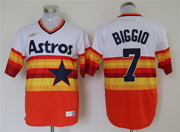 Men's Houston Astros #7 Craig Biggio Baseball Jersey