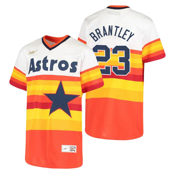 Men's Houston Astros #23 Michael Brantley Baseball Jersey