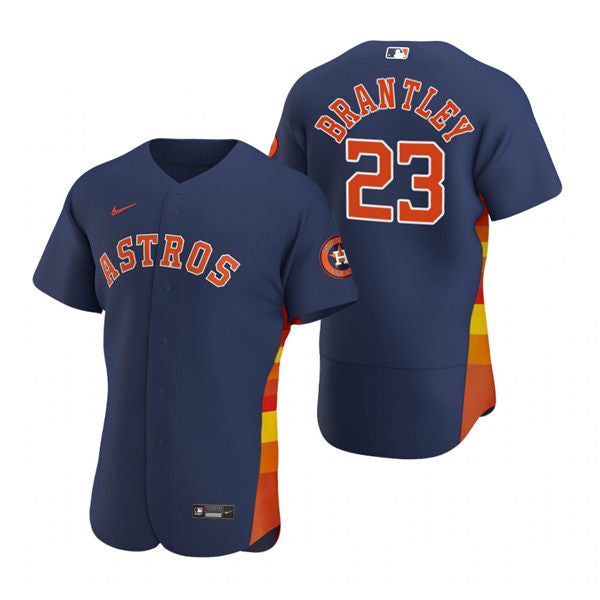 Men's Houston Astros #23 Michael Brantley Baseball Jersey