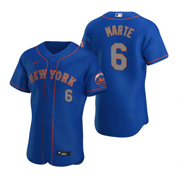 Men's New York Mets #6 Starling Marte Baseball Jersey