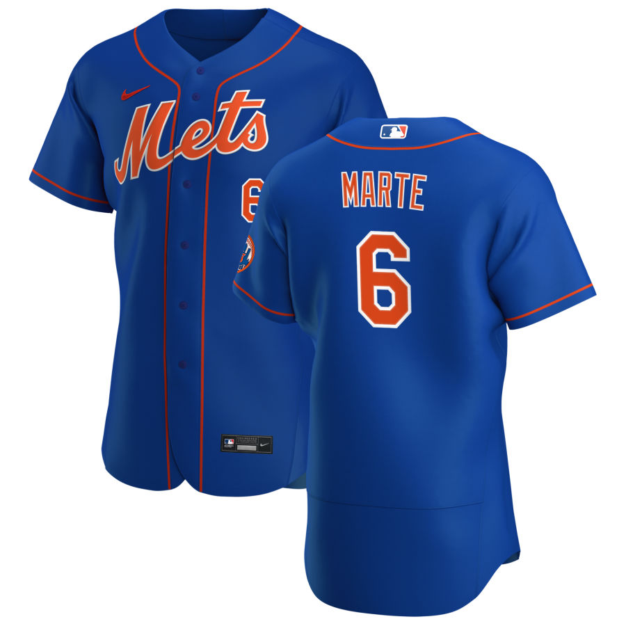 Men's New York Mets #6 Starling Marte Baseball Jersey