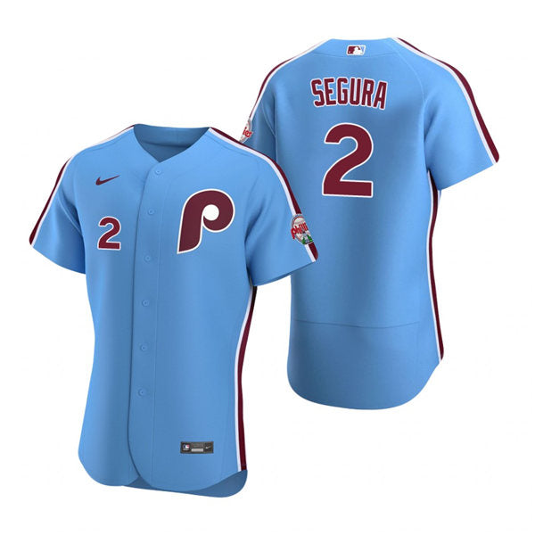 Men's Philadelphia Phillies #2 Jean Segura Baseball Jersey