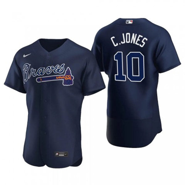 Men's Atlanta Braves #10 Chipper Jones  Baseball Jersey