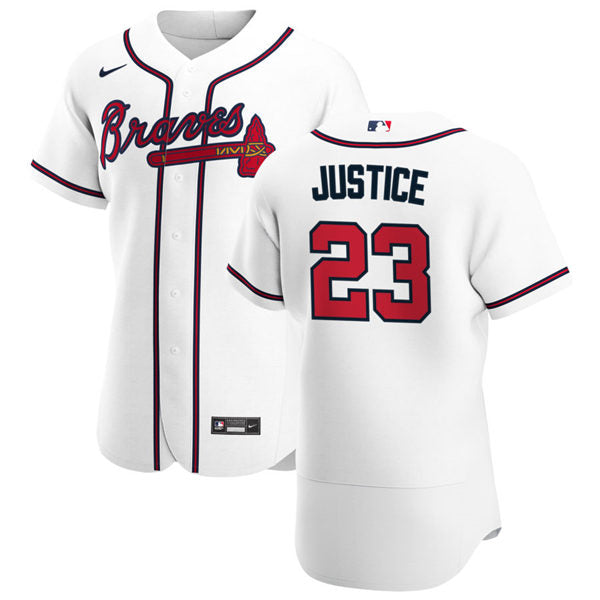 Men's Atlanta Braves #23 David Justice Baseball Jersey