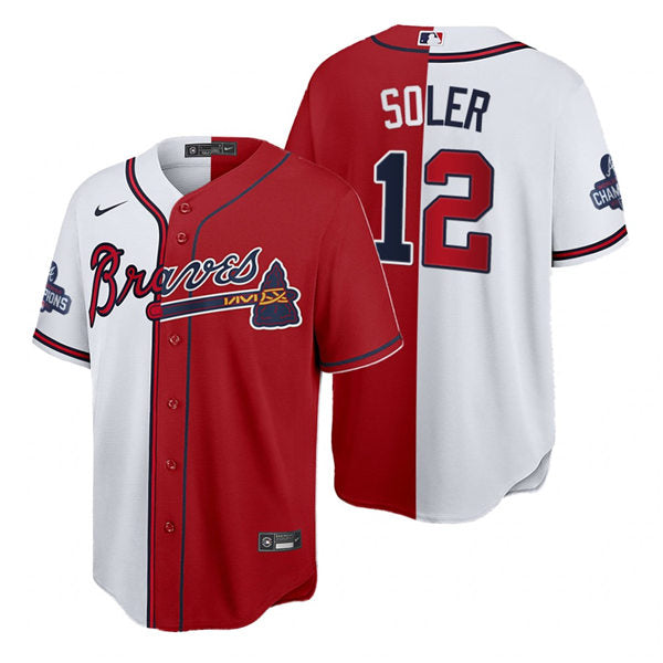 Men's Atlanta Braves #12 Jorge Soler Baseball Jersey