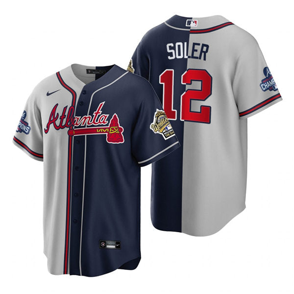 Men's Atlanta Braves #12 Jorge Soler Baseball Jersey