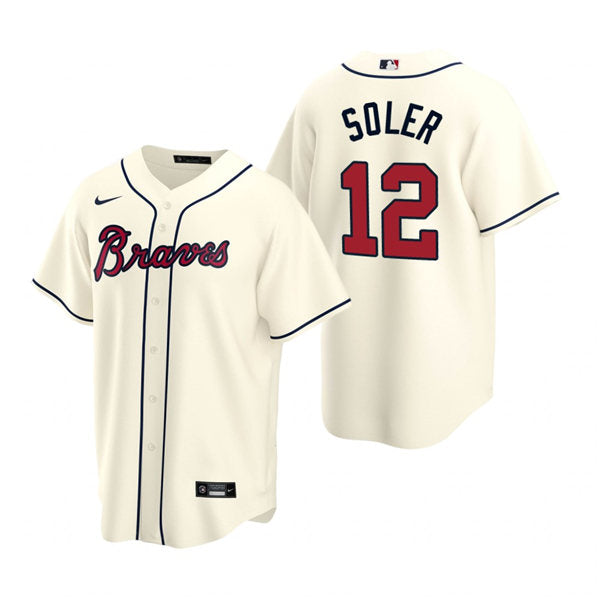 Men's Atlanta Braves #12 Jorge Soler Baseball Jersey