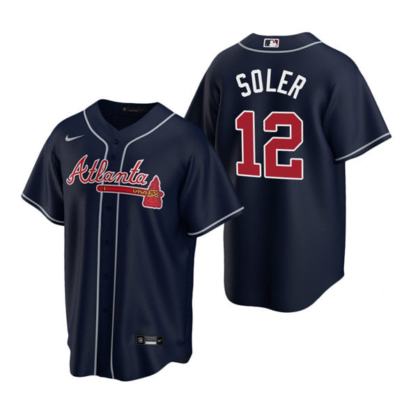 Men's Atlanta Braves #12 Jorge Soler Baseball Jersey