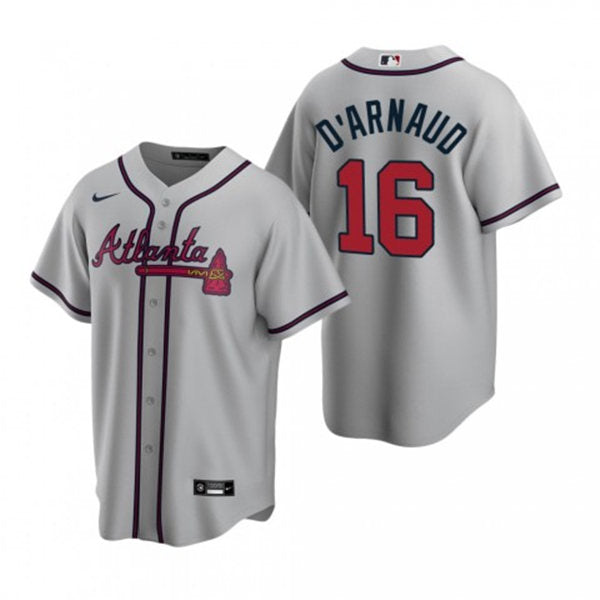 Men's Atlanta Braves #16 Travis d'Arnaud Baseball Jersey