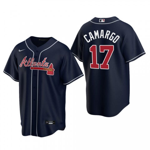 Men's Atlanta Braves #17 Johan Camargo Baseball Jersey