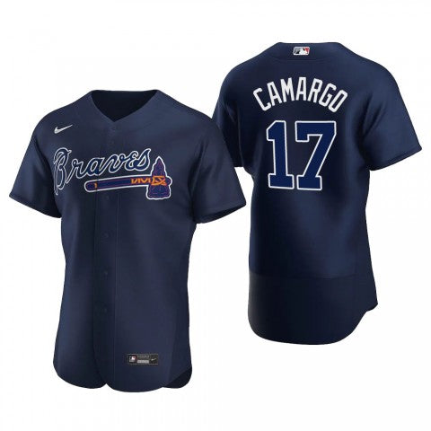 Men's Atlanta Braves #17 Johan Camargo Baseball Jersey