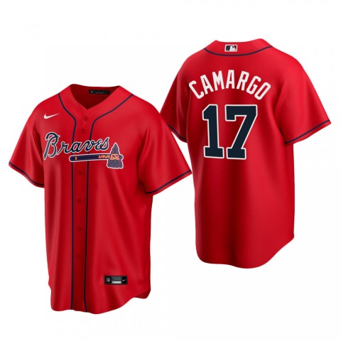 Men's Atlanta Braves #17 Johan Camargo Baseball Jersey