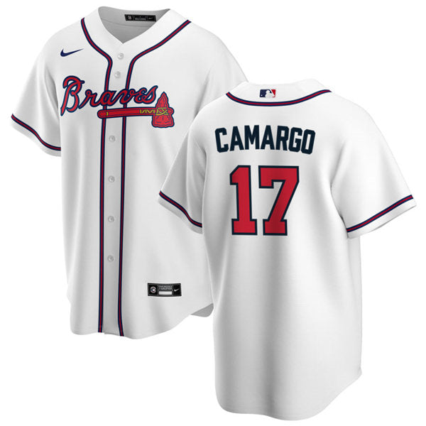 Men's Atlanta Braves #17 Johan Camargo Baseball Jersey