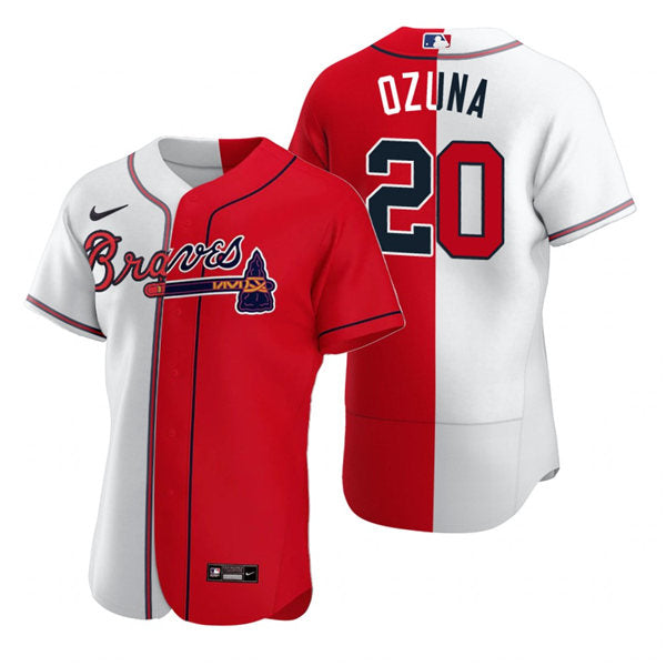 Men's Atlanta Braves #20 Marcell Ozuna Baseball Jersey